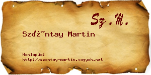 Szántay Martin névjegykártya